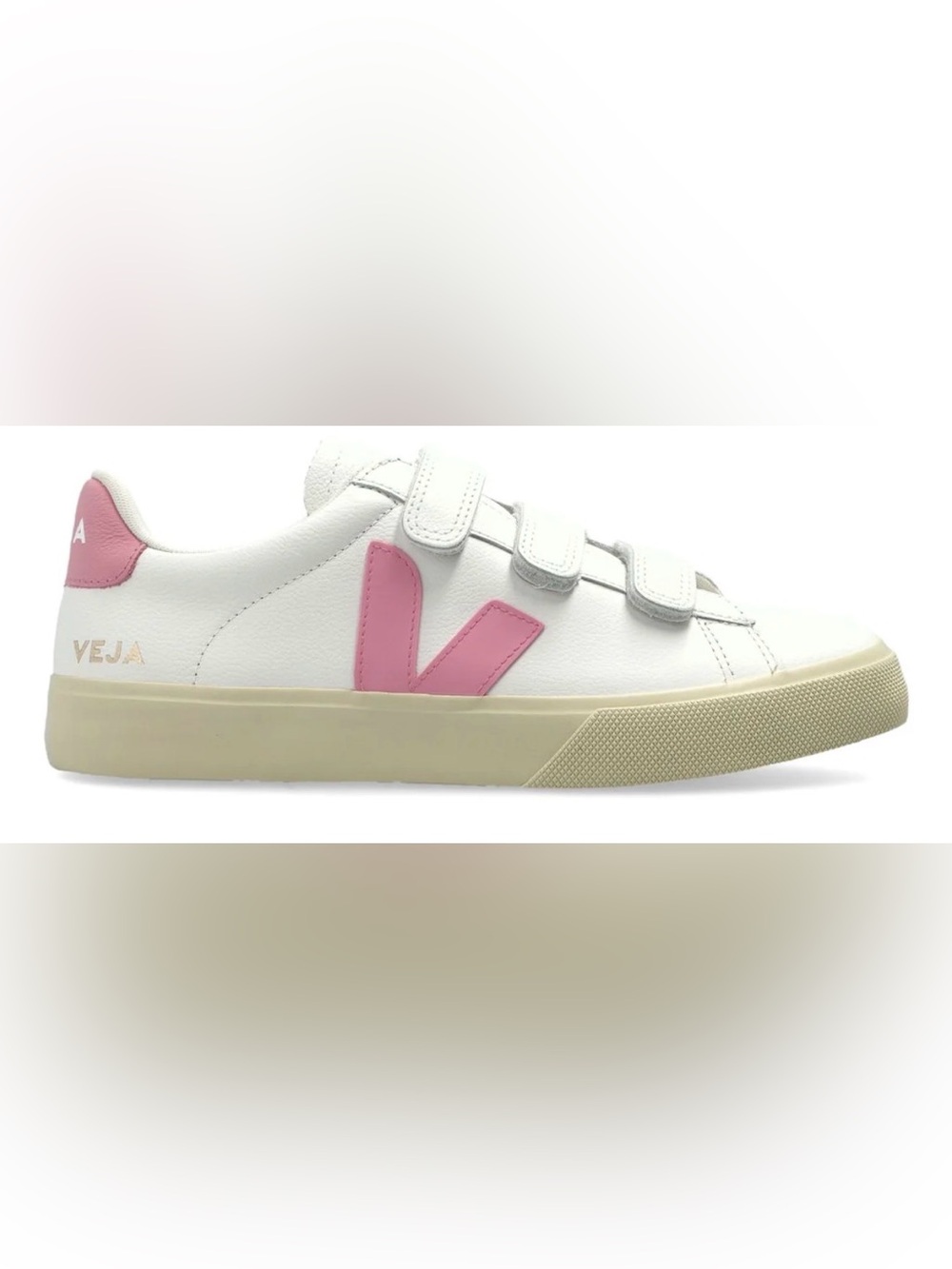 Veja Recife Women’s White Leather Trio Strap Sneakers(Size 11)